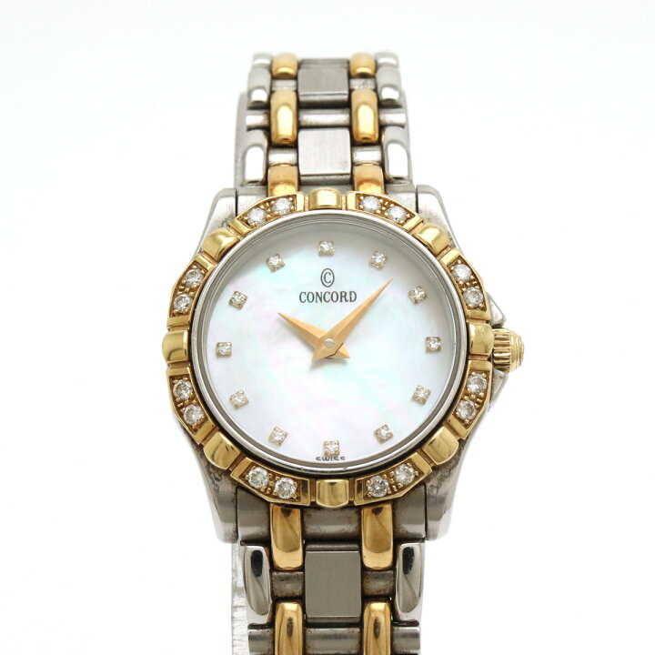 楽天市場】CONCORD コンコルド サラトガ ホワイトシェル文字盤  