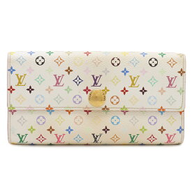 LOUIS VUITTON ルイ ヴィトン モノグラムマルチカラー ポルトフォイユ サラ 2つ折長財布 二つ折り長財布 ブロン 白 ホワイト リッチ ピンク M93744 【中古】