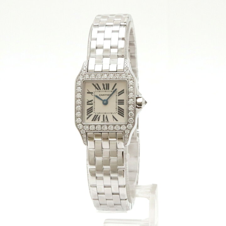 楽天市場】Cartier カルティエ サントスドゥモワゼルSM K18WG ダイヤ 