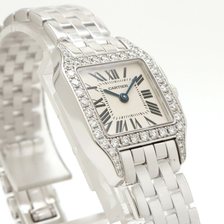 楽天市場】Cartier カルティエ サントスドゥモワゼルSM K18WG ダイヤ 