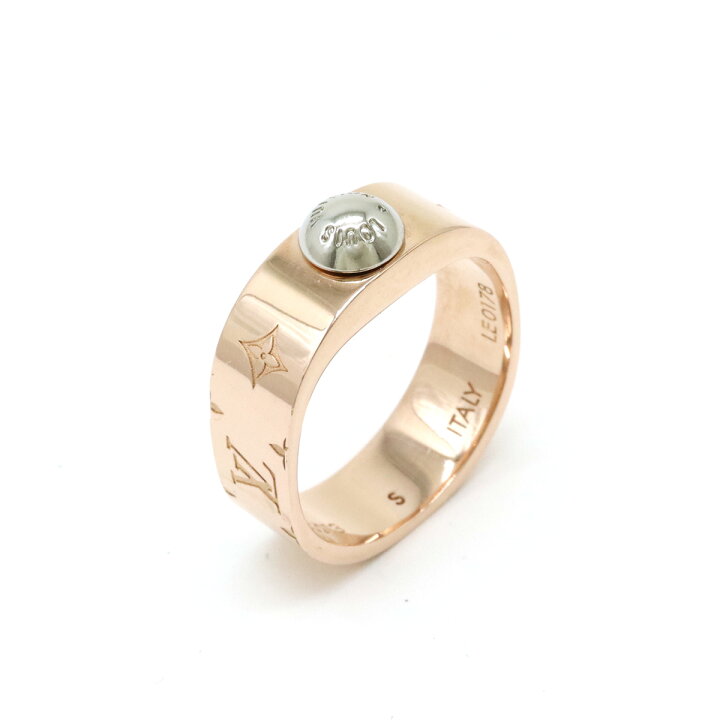 楽天市場】LOUIS VUITTON ルイ ヴィトン バーグ ナノグラム リング  