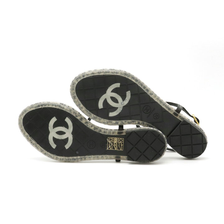 楽天市場】CHANEL シャネル ココマーク プラチェーン サンダル 