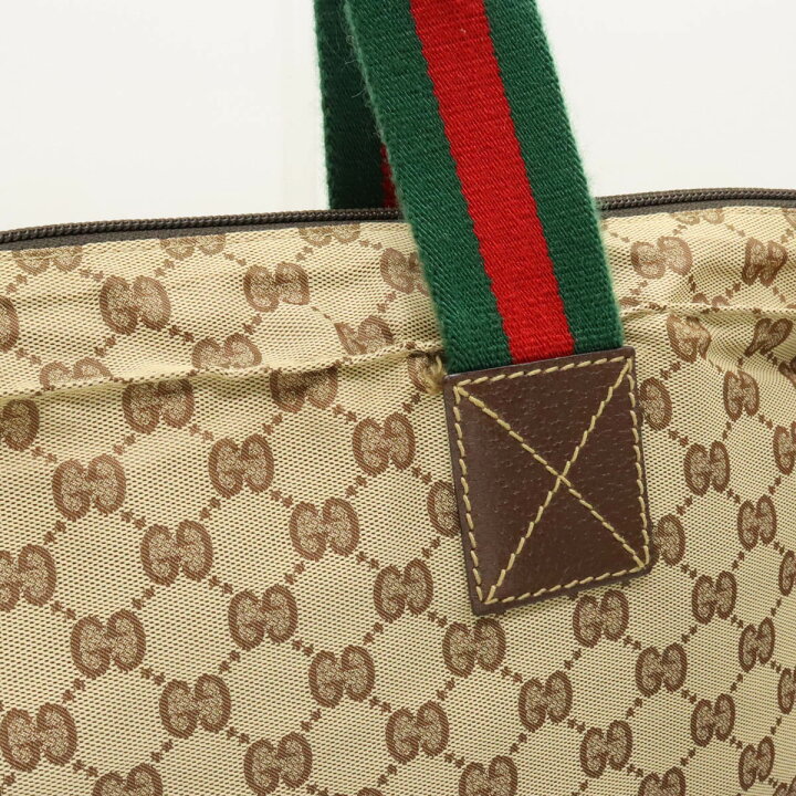 楽天市場】【バッグ】GUCCI グッチ GGナイロン シェリーライン トート  