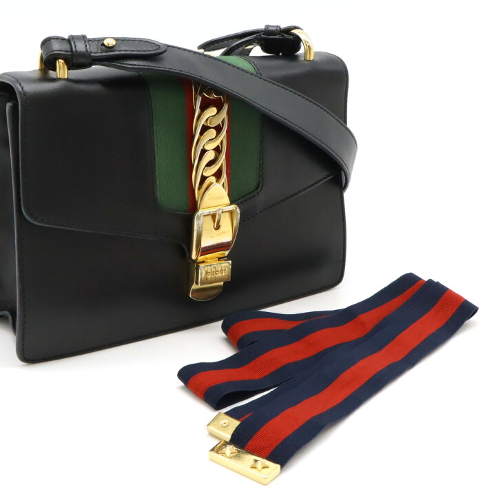楽天市場】GUCCI グッチ シルヴィ シェリーライン リボン ショルダー 