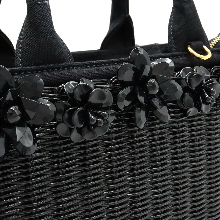 楽天市場】PRADA プラダ ウィッカー フラワーモチーフ かごバッグ カゴ  