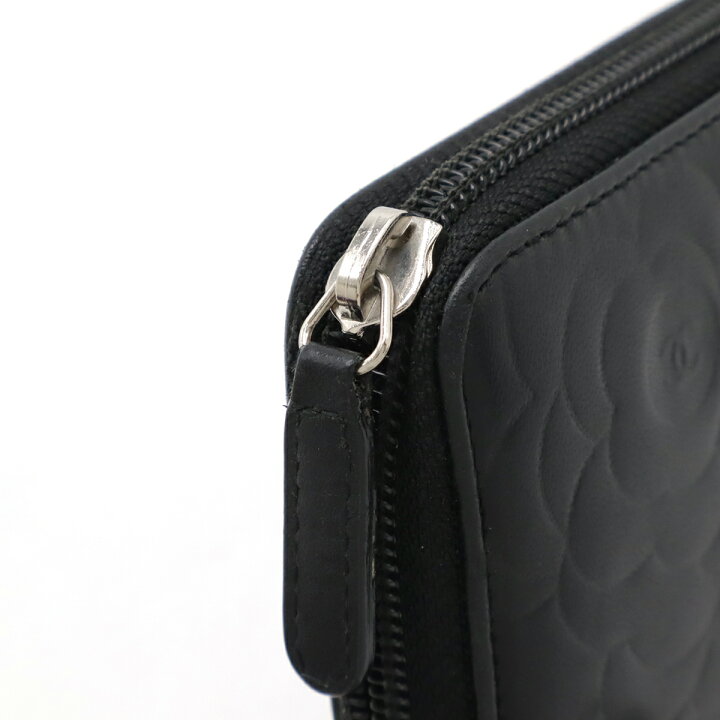 楽天市場】CHANEL シャネル カメリア エンボス ココマーク ジップ  