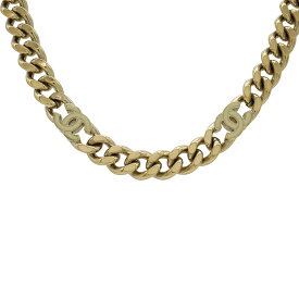 CHANEL シャネル ココマーク カーブチェーン ネックレス チョーカー GP エナメル ゴールド アイボリー B22S AB8298 【中古】