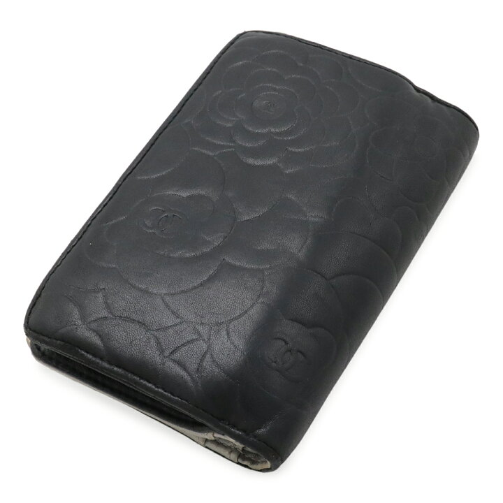 楽天市場】CHANEL シャネル カメリア エンボス ココマーク 2つ折財布  