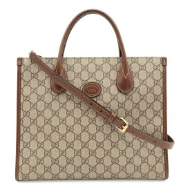 GUCCI グッチ GGスモール トートバッグ GGスプリーム ハンドバッグ 2WAY ショルダーバッグ 斜め掛け アイボリー ブラウン 茶 659983 【中古】