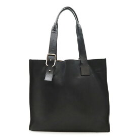 LOEWE ロエベ アナグラム バックル トート トートバッグ ショルダーバッグ レザー ブラック シルバー金具 303.12.Z62 【中古】