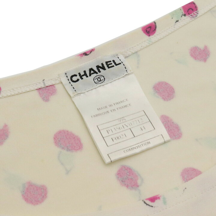 楽天市場】CHANEL シャネル カットソー 半袖 トップス ローズ バラ 