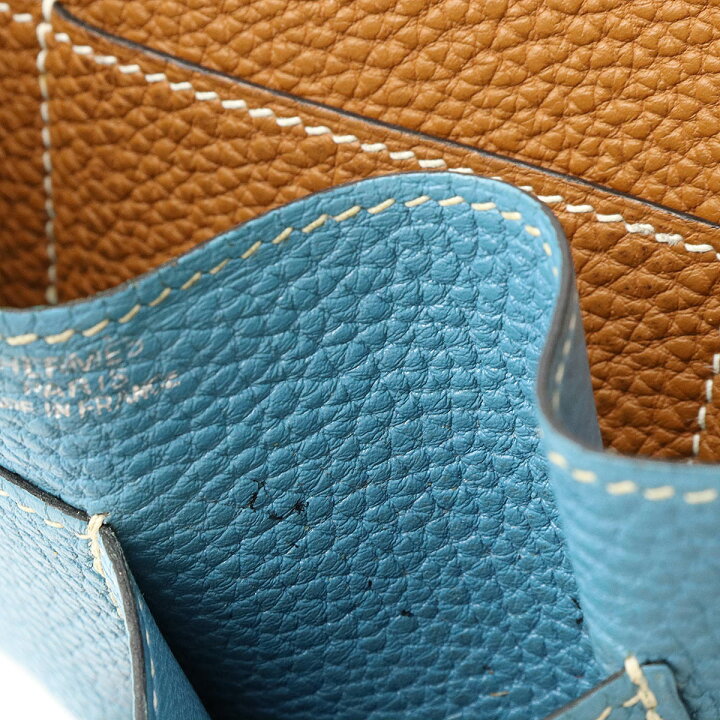 楽天市場】HERMES エルメス ドゴンデュオ ドゴンGM 2つ折長財布 二  