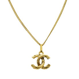CHANEL シャネル ココマーク チェーン ネックレス ペンダント GP ゴールド 【中古】