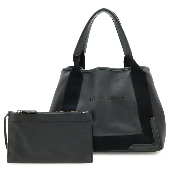 楽天市場】BALENCIAGA バレンシアガ ネイビーカバス S トートバッグ 
