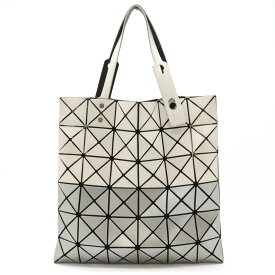 【バッグ】BAO BAO ISSEY MIYAKE バオ バオ イッセイ ミヤケ BAOBAO バオバオ トートバッグ PVC バイカラー ホワイト 白 シルバー 【中古】