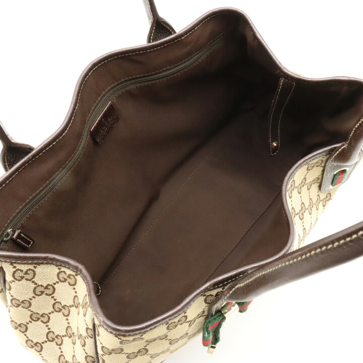 楽天市場】GUCCI グッチ GGキャンバス プリンシーライン リボン トート  