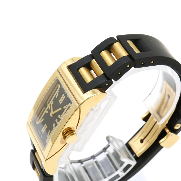 楽天市場】BVLGARI ブルガリ レッタンゴロ ブラック文字盤 K18YG  
