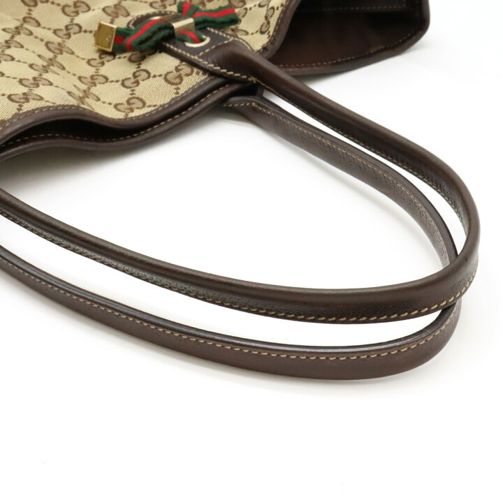 楽天市場】GUCCI グッチ GGキャンバス プリンシーライン リボン トート  