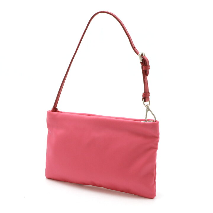 極美品 PRADA ハンドバッグ アクセサリーポーチ ハーフムーン型 楽天  