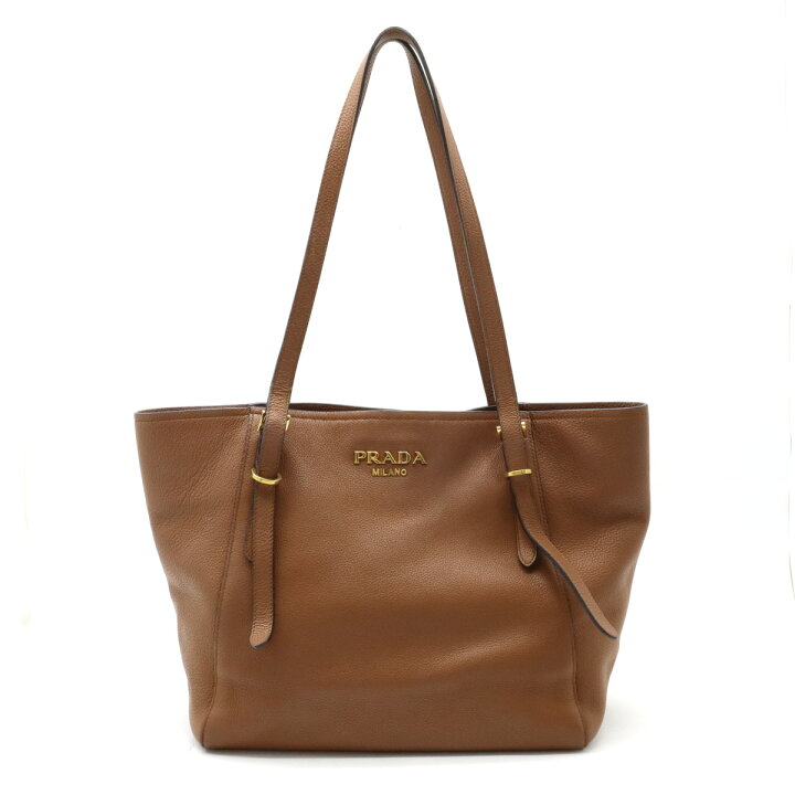 PRADA レザー バッグ ブラウン