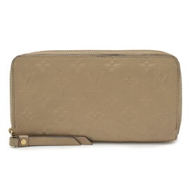 LOUIS VUITTON ルイ ヴィトン モノグラムアンプラント ジッピーウォレット ラウンドファスナー 長財布 レザー ガレ ベージュ系 M60738 【中古】