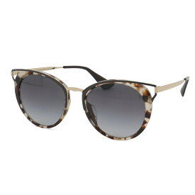 PRADA プラダ サングラス アイウェア キャットアイ フォックスシェイプ スモークグラデーション ブラウン系マーブル 54□20 SPR66T-F 【中古】