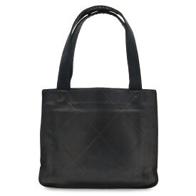 CHANEL シャネル BOUTIQUE ブティック ブティックタグ ハンドバッグ トートバッグ 手提げ 格子 ラムスキン レザー ブラック 黒 【中古】