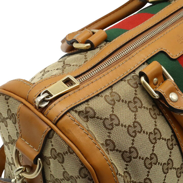 楽天市場】GUCCI グッチ GGキャンバス シェリーライン ハンドバッグ  