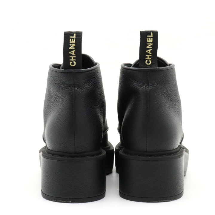 楽天市場】【靴】CHANEL シャネル ショートブーツ レースアップ 
