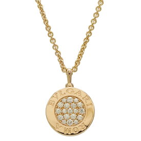 BVLGARI ブルガリ ブルガリブルガリ ネックレス リバーシブル ペンダント K18PG 750PG ピンクゴールド パヴェ ダイヤモンド マザーオブパール 358375 【中古】