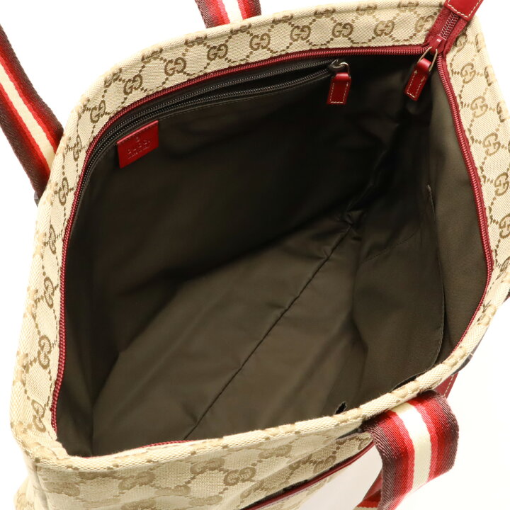 楽天市場】GUCCI グッチ GGキャンバス レザー マザーズバッグ トート  