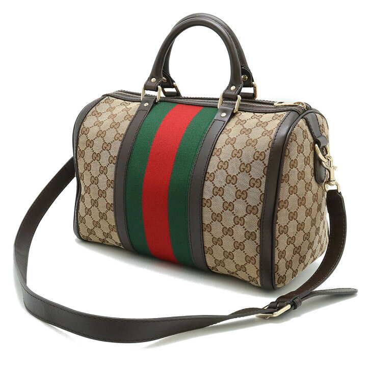 楽天市場】GUCCI グッチ GGキャンバス シェリーライン ハンドバッグ  