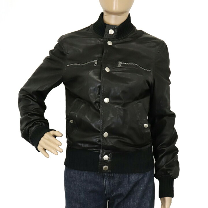 楽天市場】GUCCI グッチ シェリーライン ボンバージャケット レザー  