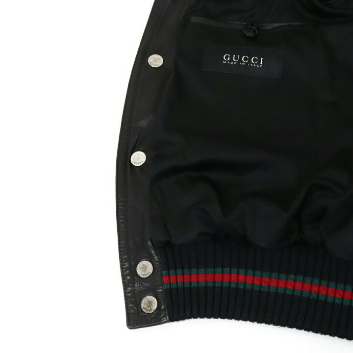 楽天市場】GUCCI グッチ シェリーライン ボンバージャケット レザー  