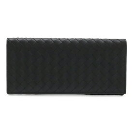 BOTTEGA VENETA ボッテガ ヴェネタ ボッテガベネタ イントレチャート 2つ折長財布 二つ折り長札入れ レザー ブラック 黒 120697 【中古】