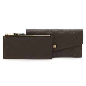 LOUIS VUITTON ルイ ヴィトン モノグラムアンプラント ポルトフォイユ キュリユーズ 長財布 テール ブラウン コインケース付 イニシャル入り M60389 【中古】