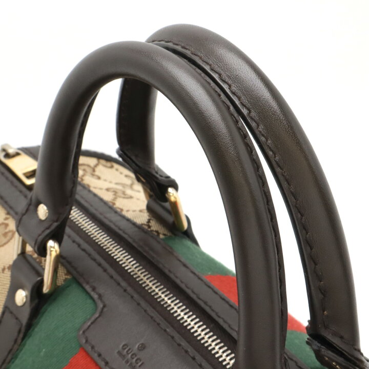 楽天市場】GUCCI グッチ GGキャンバス シェリーライン ハンドバッグ 