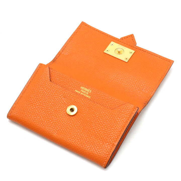 廃盤色】HERMES 二つ折りカードケース 財布 レッド べアン 楽天市場  