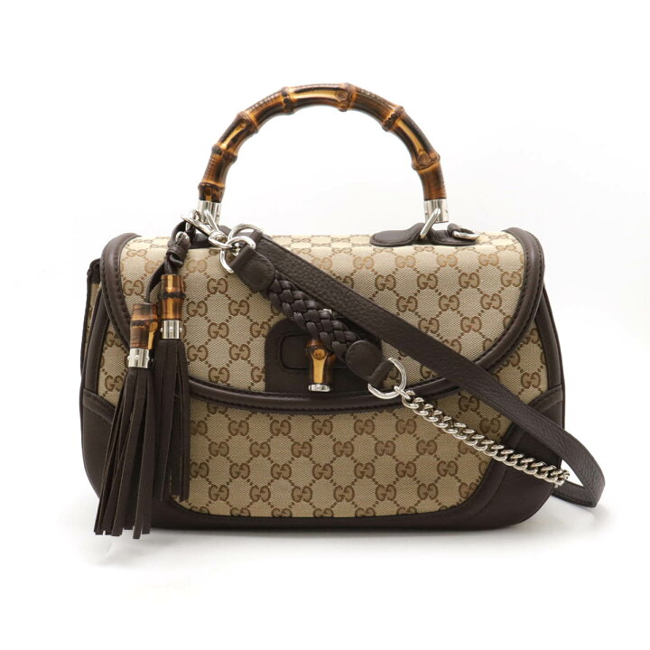楽天市場】GUCCI グッチ GGキャンバス バンブー タッセルチャーム 