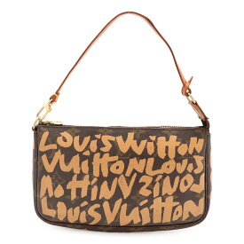 LOUIS VUITTON ルイ ヴィトン モノグラムグラフィティ ポシェット アクセソワール アクセサリーポーチ ハンドバッグ ピーチ M92193 【中古】