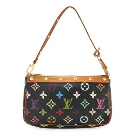 LOUIS VUITTON ルイ ヴィトン モノグラムマルチカラー ポシェット アクセソワール アクセサリーポーチ 小物入れ ノワール 黒 ブラック M92648 【中古】