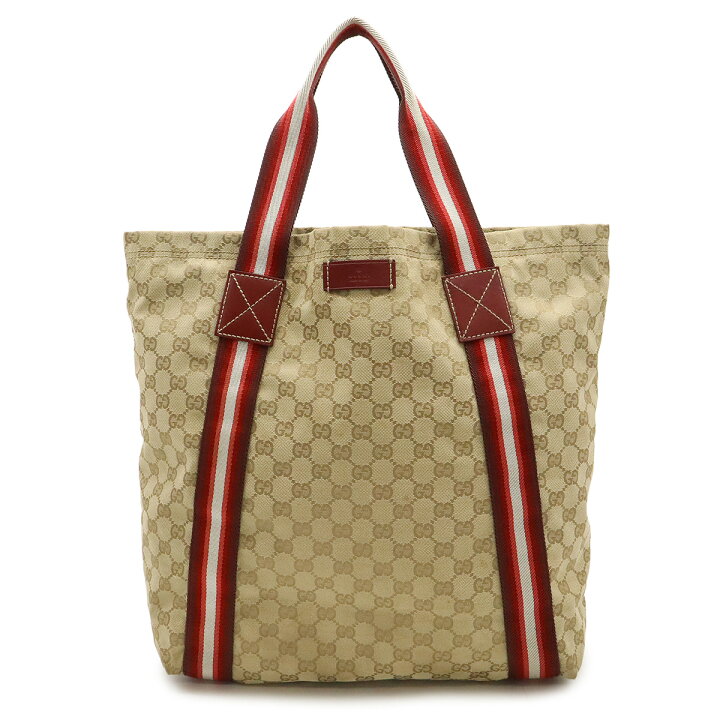 楽天市場】GUCCI グッチ GGキャンバス シェリーライン トートバッグ 