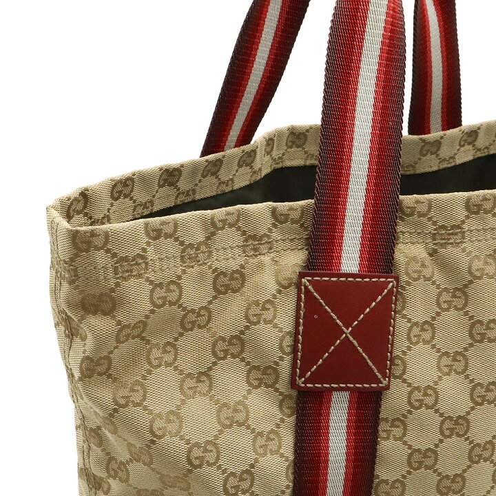 楽天市場】GUCCI グッチ GGキャンバス シェリーライン トートバッグ 