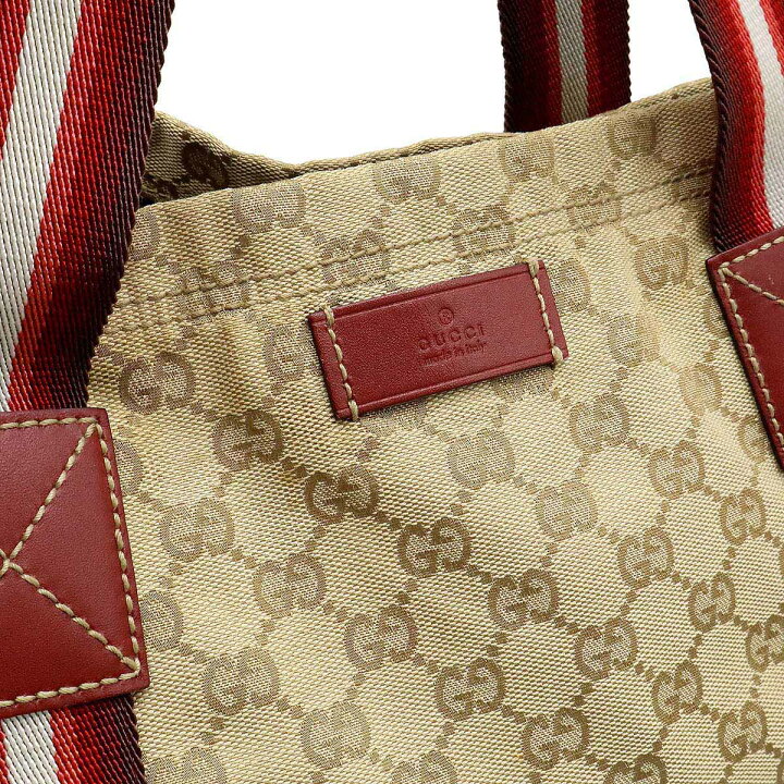 楽天市場】GUCCI グッチ GGキャンバス シェリーライン トートバッグ 