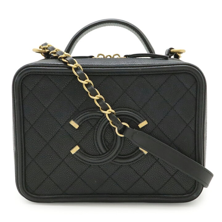 楽天市場】CHANEL シャネル CCフィリグリー マトラッセ バニティケース 