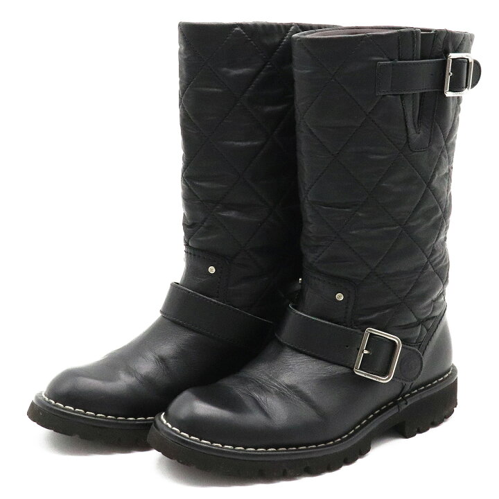 楽天市場】CHANEL シャネル ココマーク マトラッセ エンジニアブーツ  