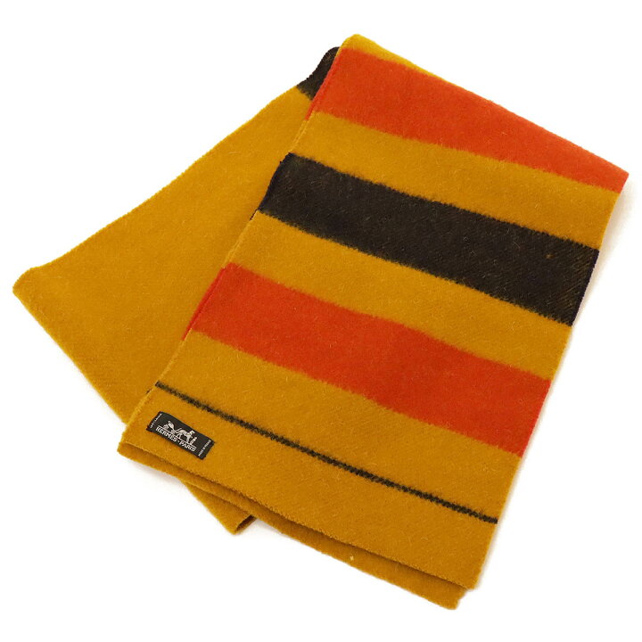 楽天市場】HERMES エルメス マフラー ロカバール柄 ロゴ Hロゴ ウール  