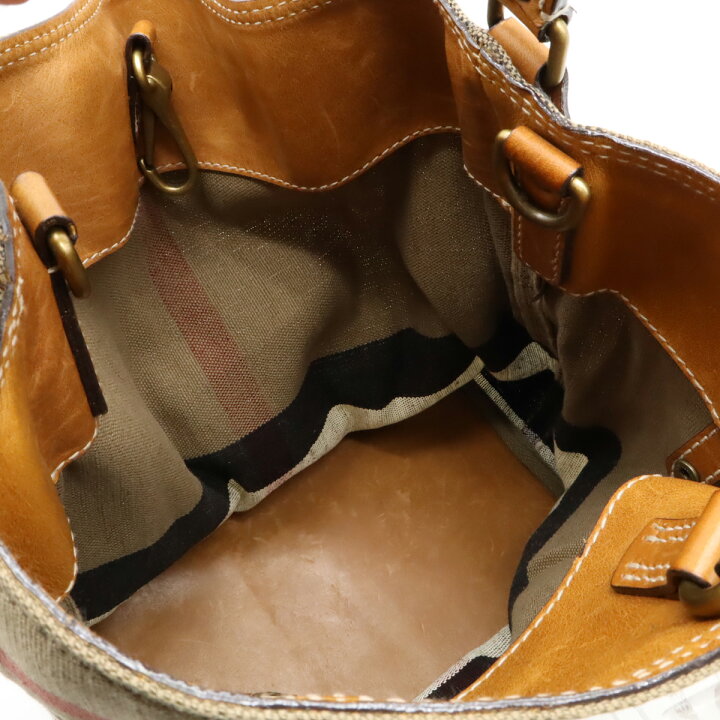 楽天市場】BURBERRY バーバリー THE MEDIUM ASHBY チェック柄 バケツ型  