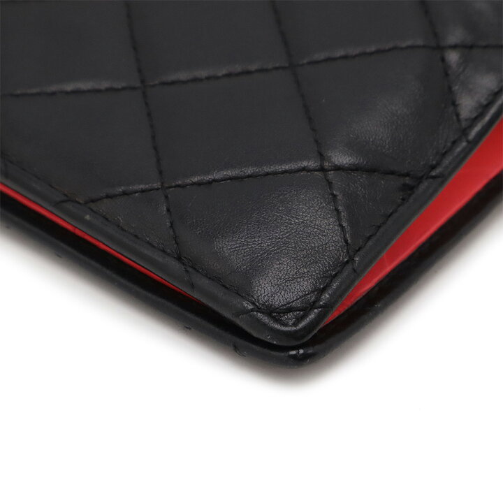 楽天市場】CHANEL シャネル カンボンライン ココマーク 2つ折長財布 二  