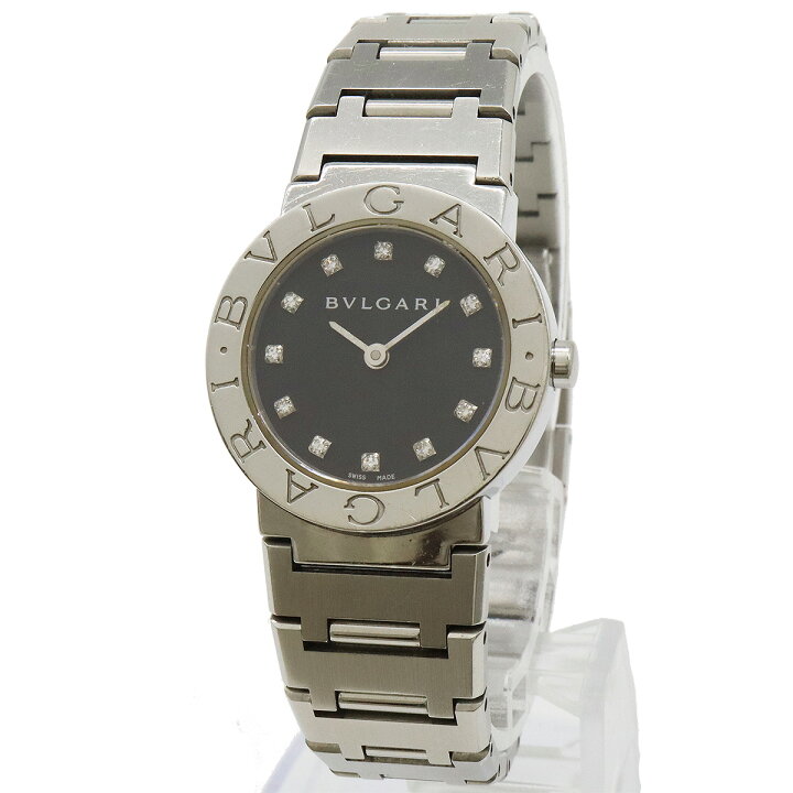 楽天市場】BVLGARI ブルガリ ブルガリブルガリ 12Pダイヤ ブラック文字  